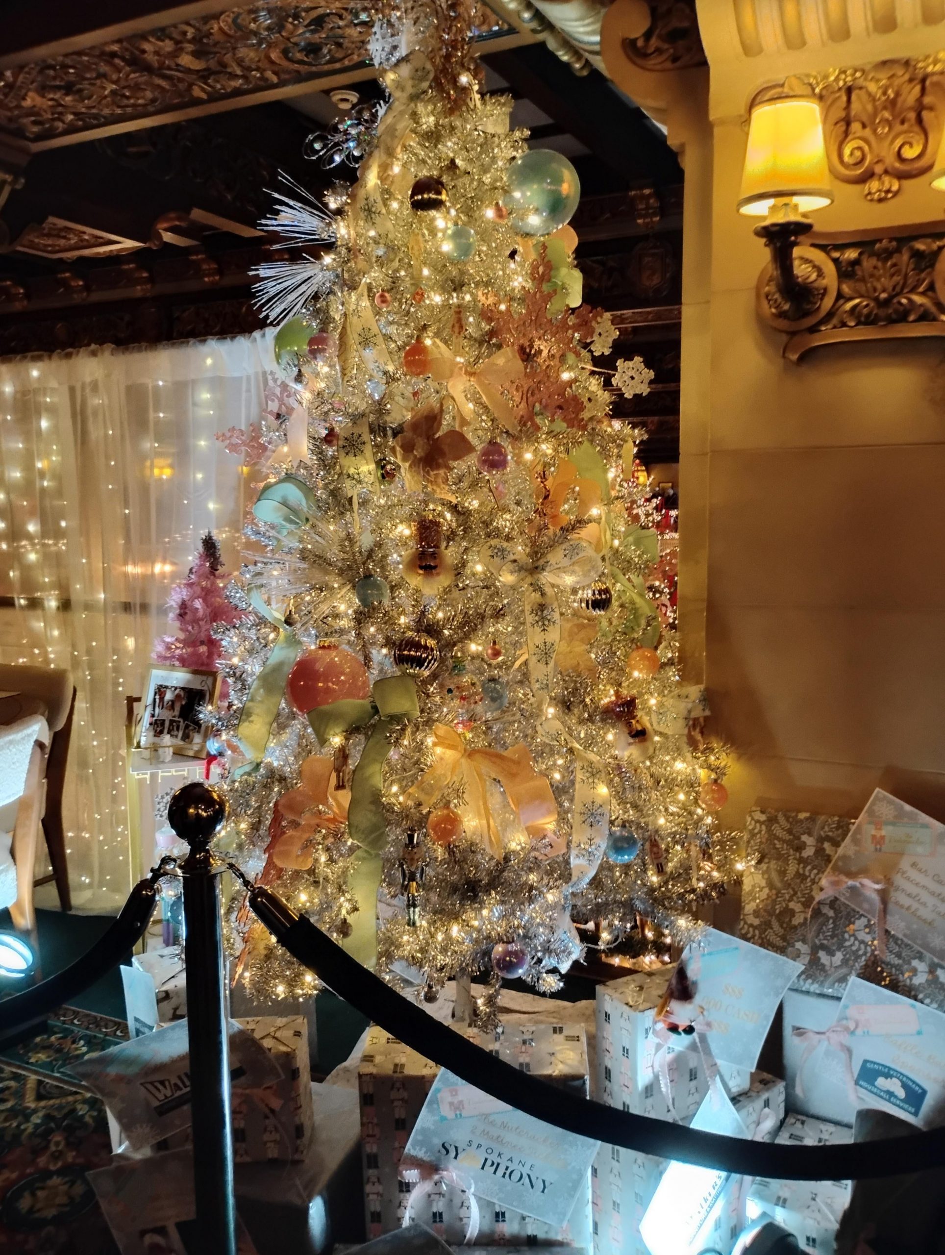 Sparkling Tinsel Tree with Pastel Ornaments for an Ornate Display — Elegant Christmas Tree