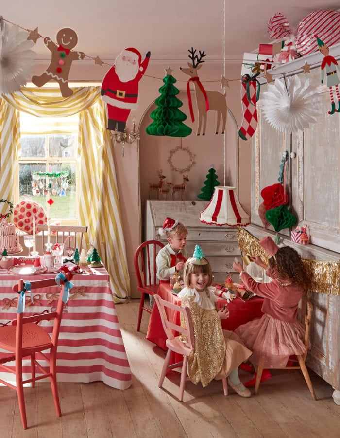 Child's Whimsical Christmas Party Dining Area — Whimsical Christmas Decor