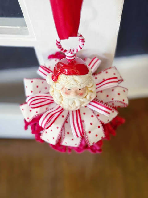 Craft a Festive Santa Claus Ribbon Ornament — DIY Christmas Decor