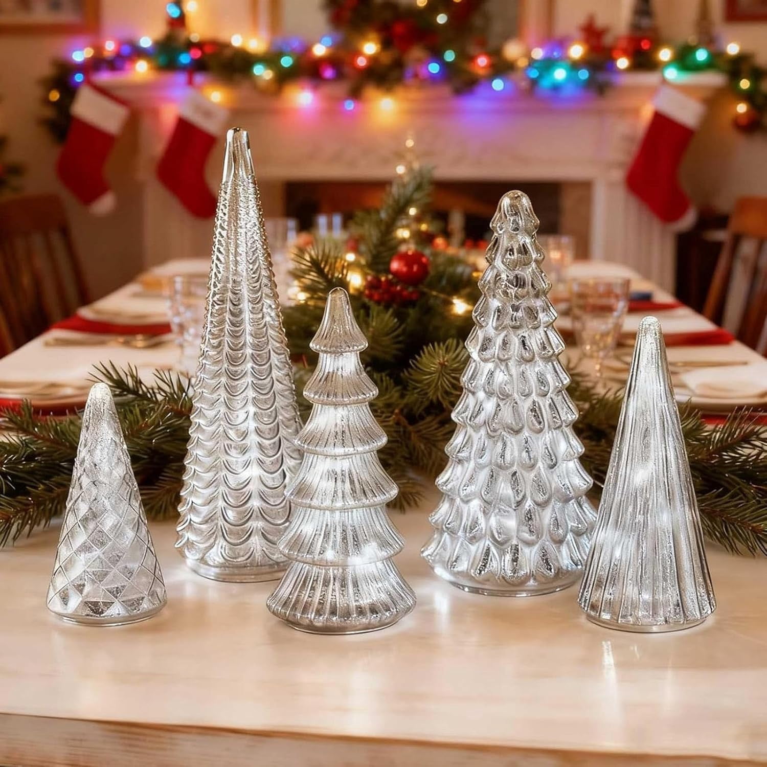 Mercury Glass Tree Centerpiece for Dining Room Mercury Glass Tree Centerpiece for Dining Room — Christmas Tree Trends 2026