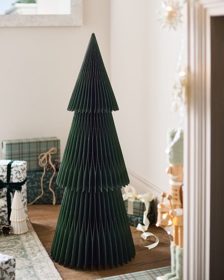 Minimalist Folded Paper Accordion Tree — Alternative Christmas Trees