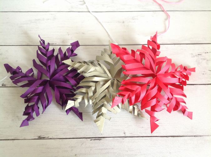 Colorful Layered Paper Snowflakes
