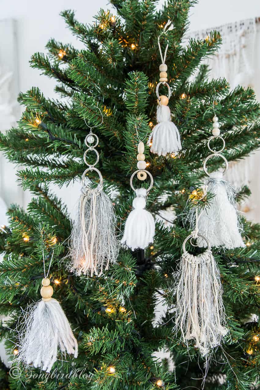 Handmade Boho Ornaments with Natural Textures — Boho Christmas Decor