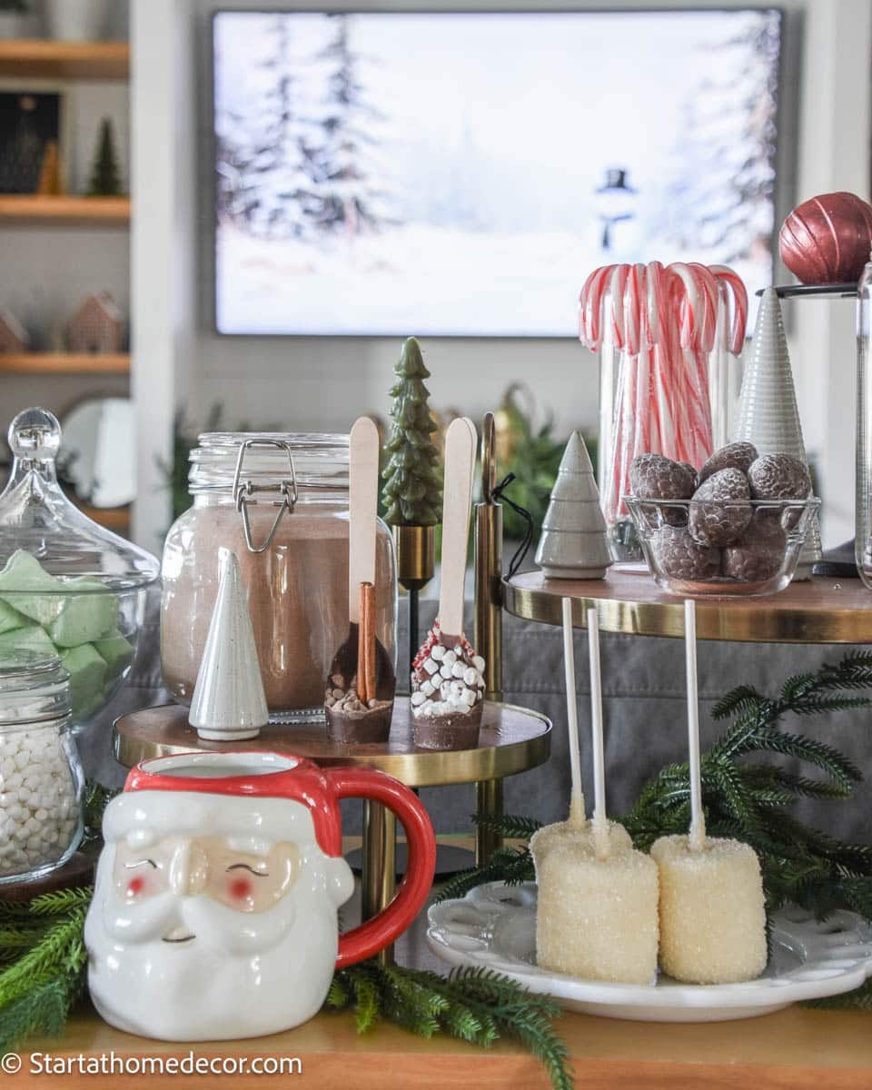 Living Room Visual Idea — Christmas Hot Cocoa Bar