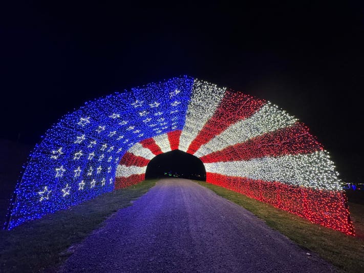 Patriotic Archway Tunnel Light Display — Christmas Light Display Ideas
