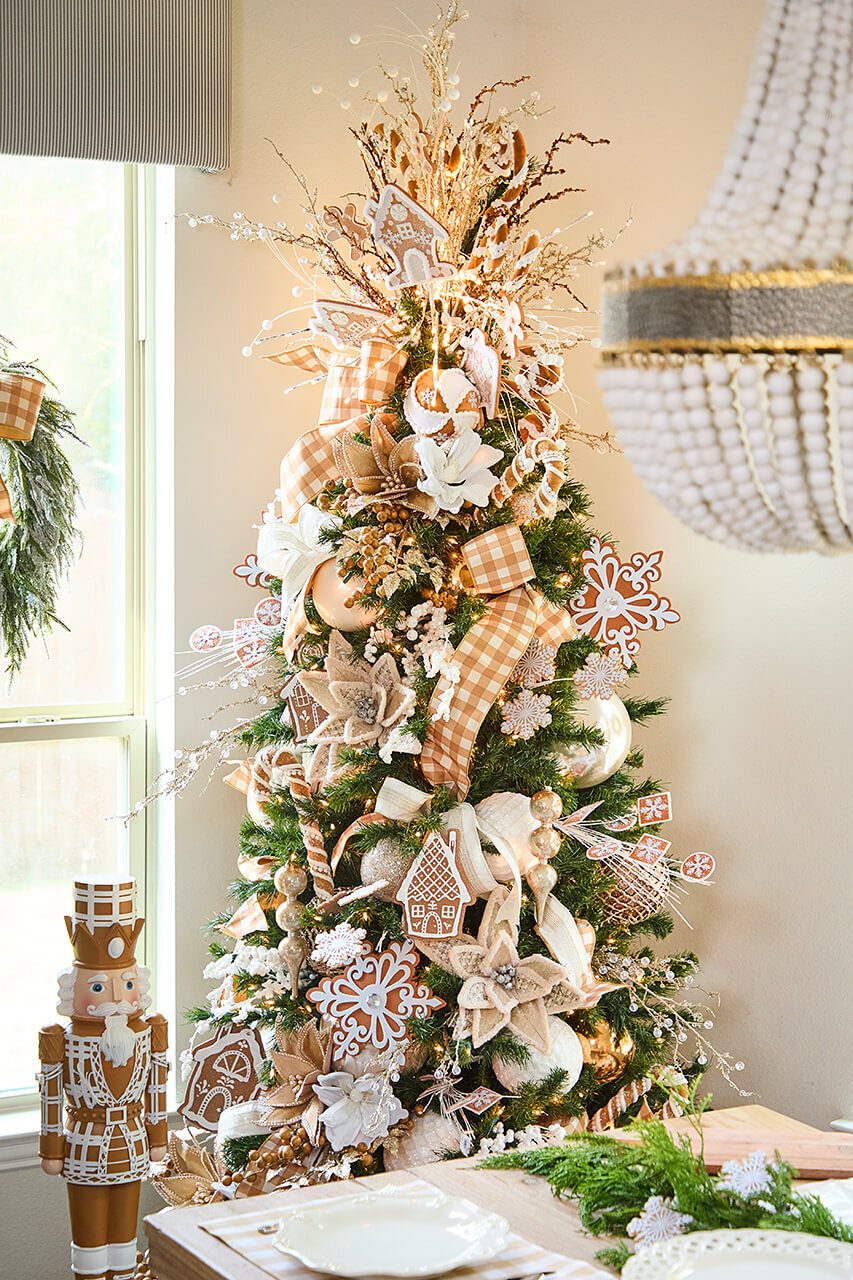 Traditional Dining Room Christmas Tree with Gingerbread and Gingham Traditional Dining Room Christmas Tree with Gingerbread and Gingham — christmas decor trends 2026