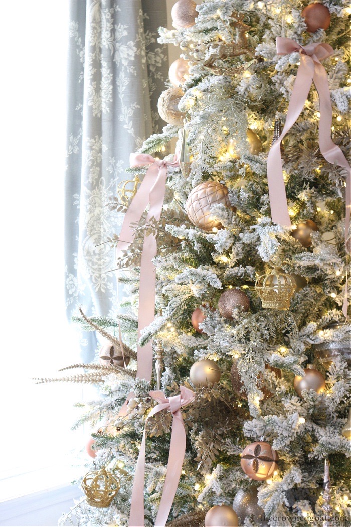 Luxe Christmas Tree with Blush Pink and Champagne Ornaments — Christmas Tree Decorating