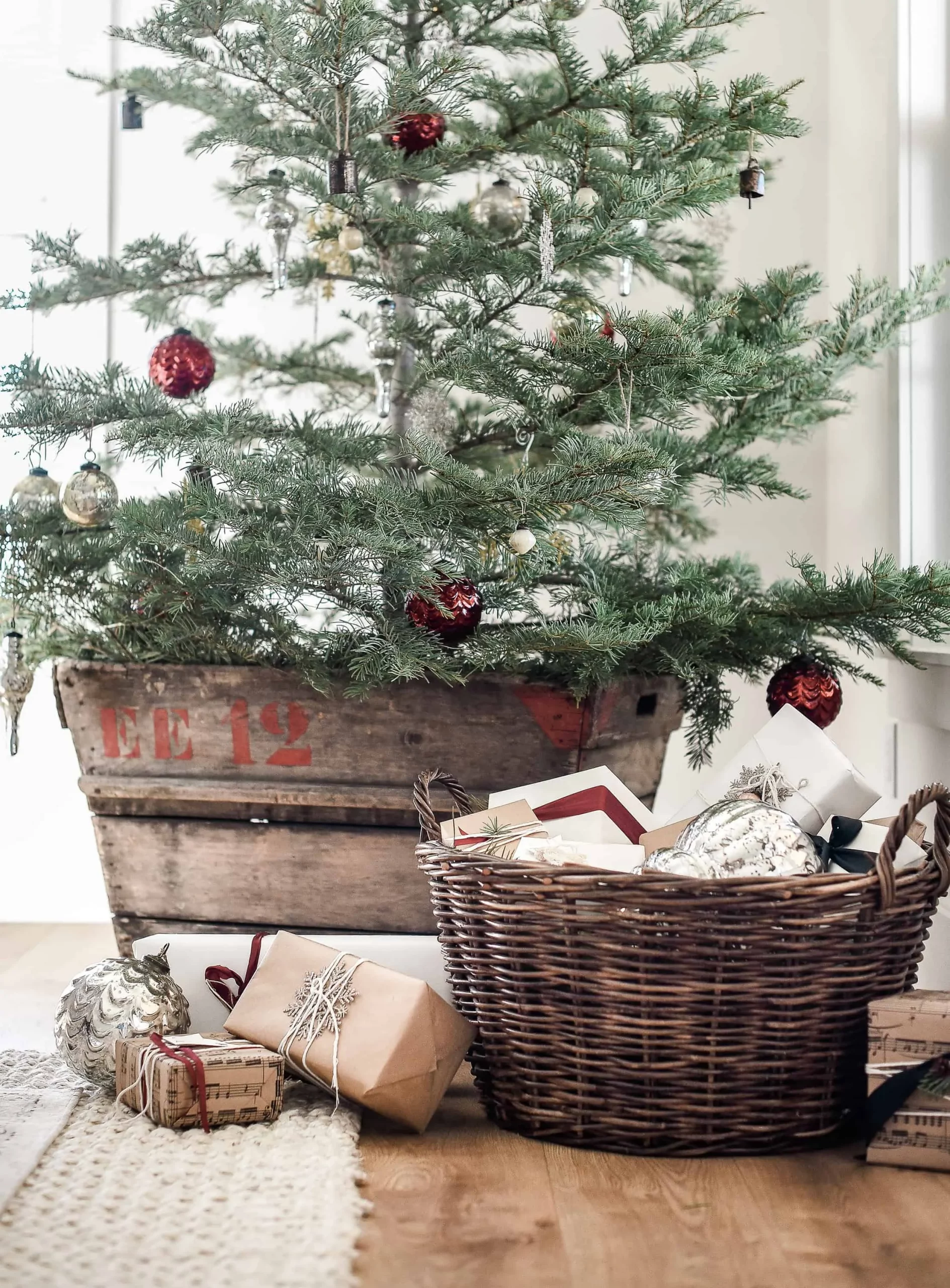 Rustic Crate as Farmhouse Tree Stand Rustic Crate as Farmhouse Tree Stand — Farmhouse Christmas Tree