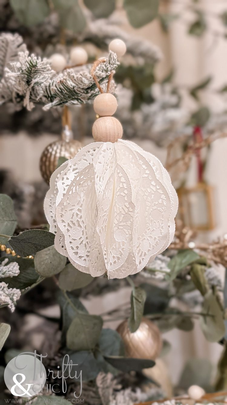 Hang a Delicate Paper Doily Ornament — DIY Christmas Decor
