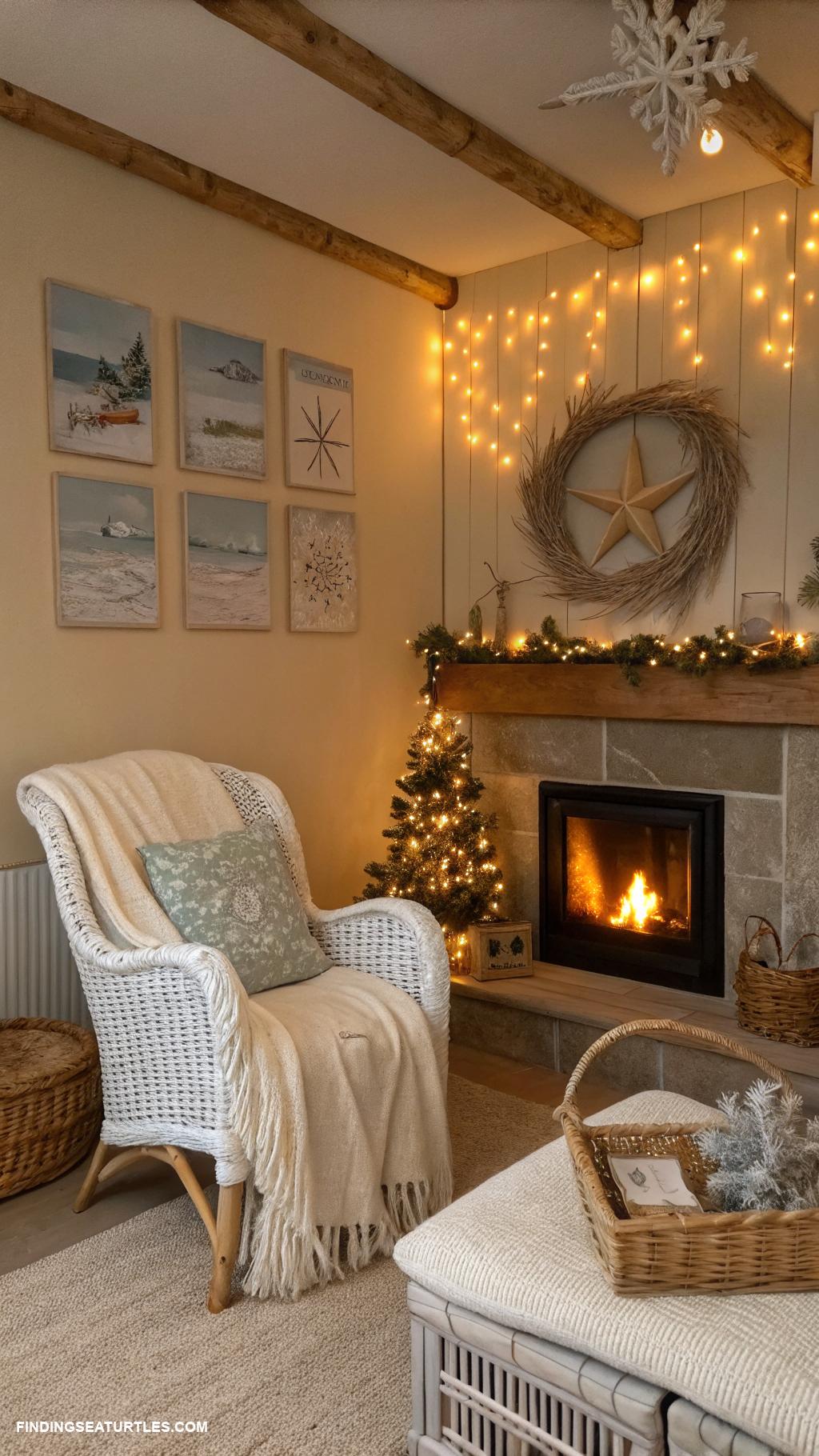 Cozy Corner with a Fairy Light-Adorned Mini Christmas Tree Cozy Corner with a Fairy Light-Adorned Mini Christmas Tree — Christmas Fairy Lights Living Room