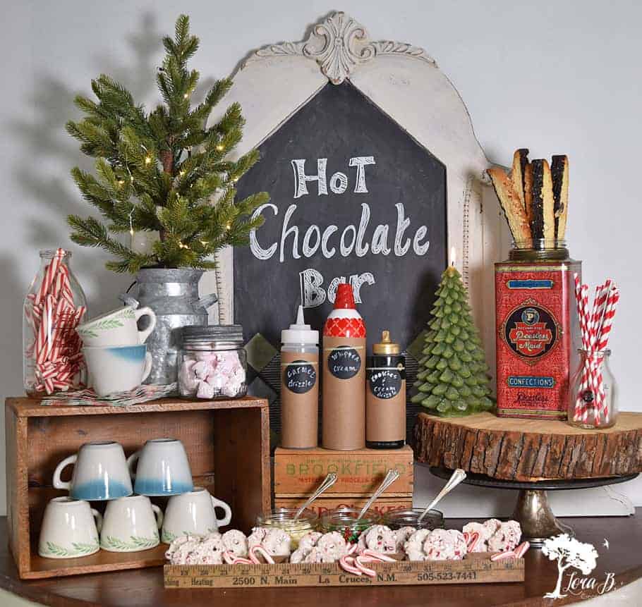 Tabletop Visual Idea — Christmas Hot Cocoa Bar