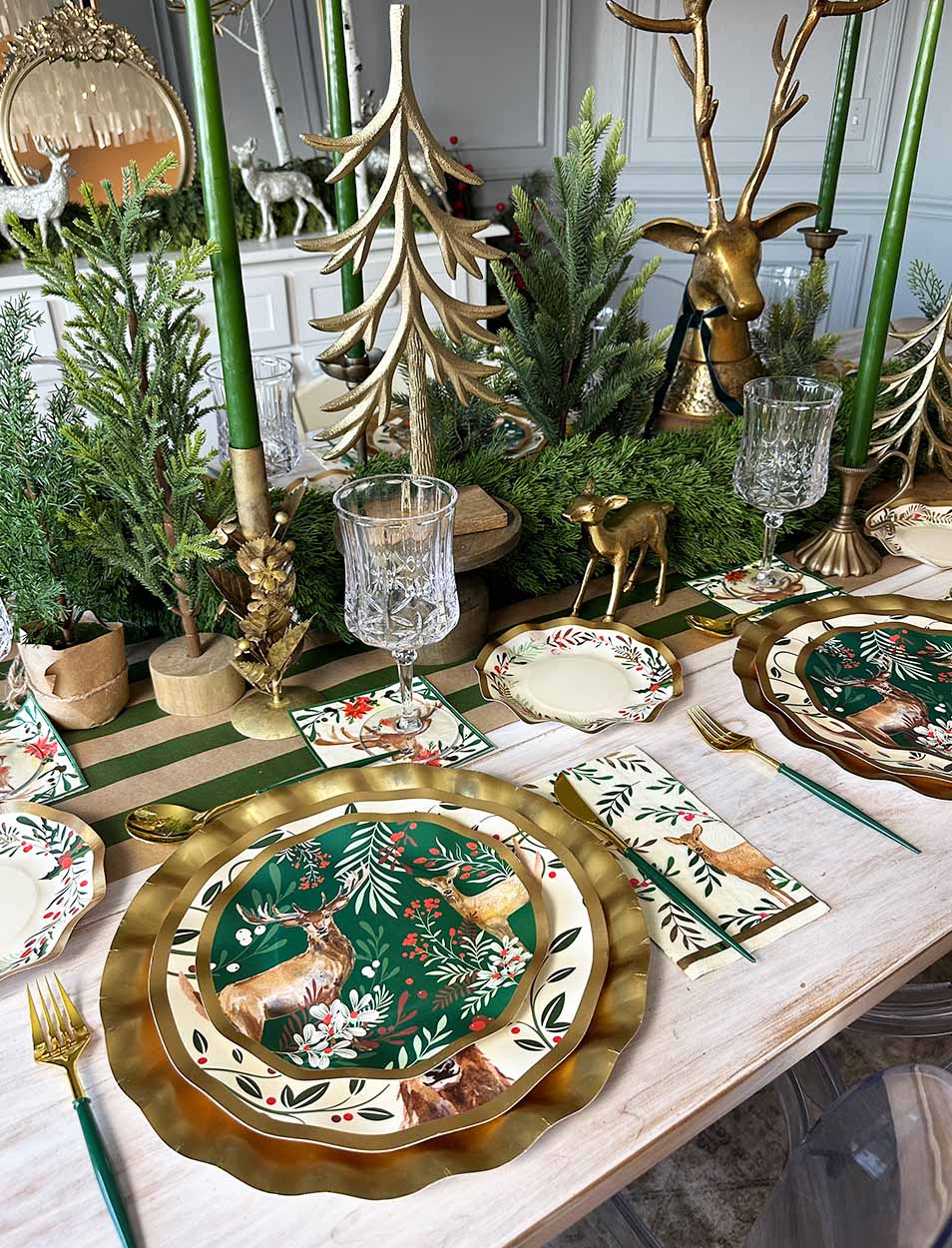 Dining Table Visual Idea — Christmas Table Setting