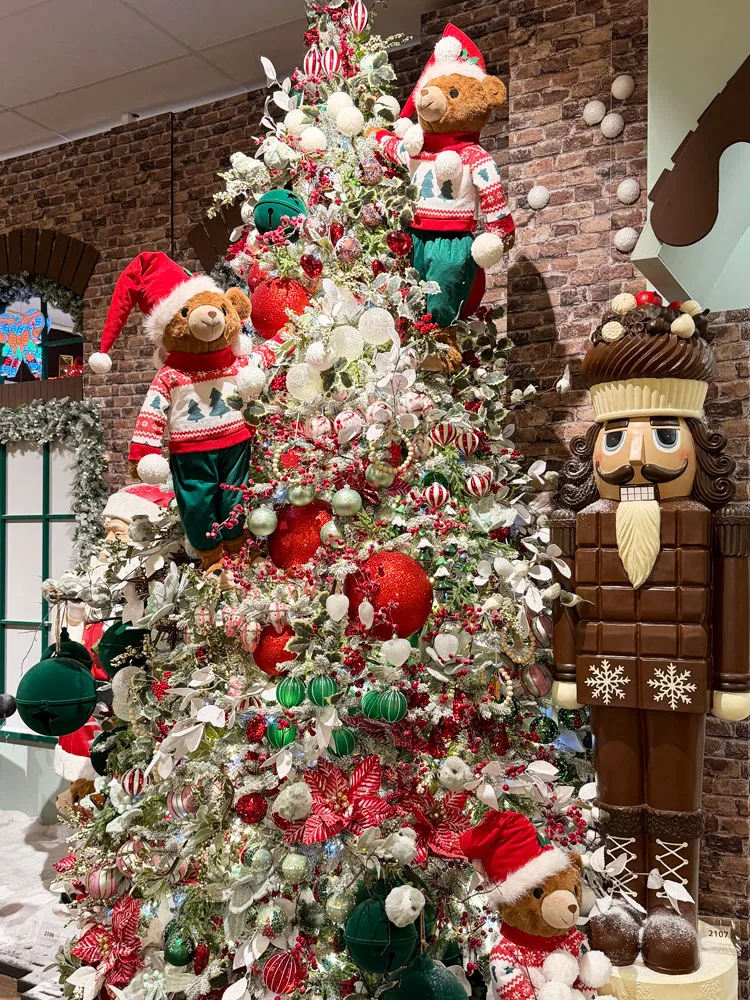 Whimsical Tree with Teddy Bears and Oversized Nutcracker Whimsical Tree with Teddy Bears and Oversized Nutcracker — Christmas Tree Trends 2026