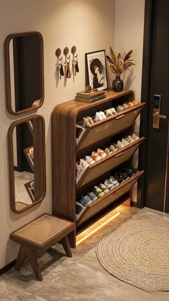 38 Modern Shoe Shelf Ideas to Upgrade Your Entryway