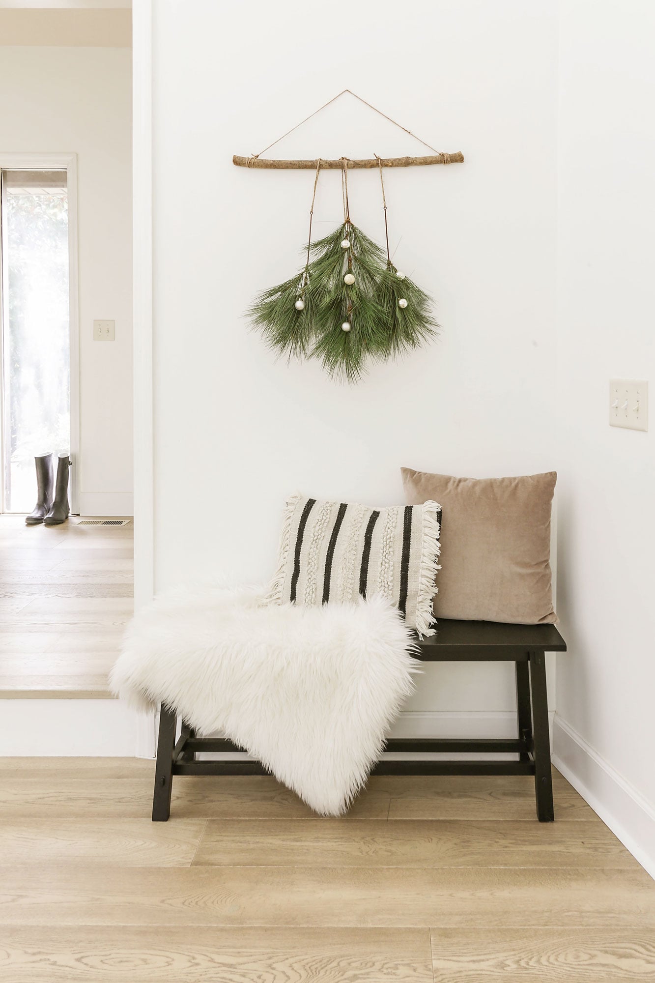 Design a Minimalist Pine Branch Wall Hanging — DIY Christmas Decor