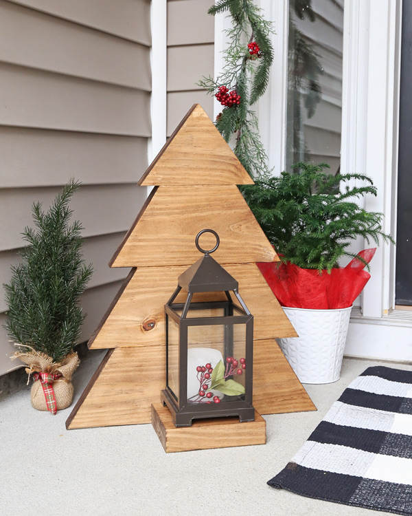 Display a Large Tiered Wooden Christmas Tree — DIY Christmas Decor