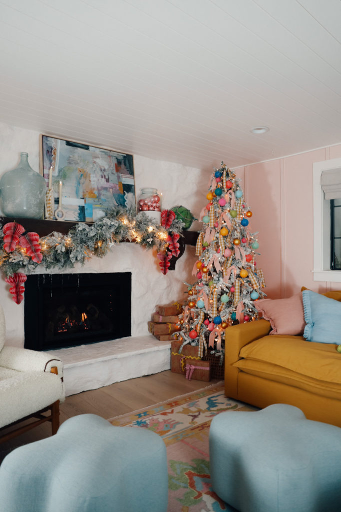 Playful Flocked Tree and Garland Decor — Whimsical Christmas Decor