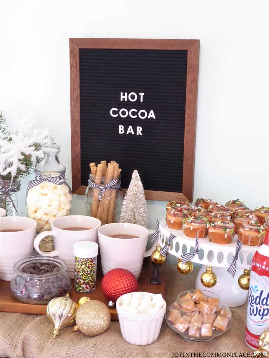 Modern Farmhouse Visual Idea — Christmas Hot Cocoa Bar