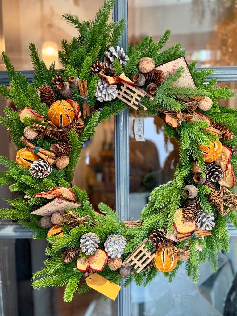 Abundant Natural Elements in a Rustic Wreath — Christmas Wreath