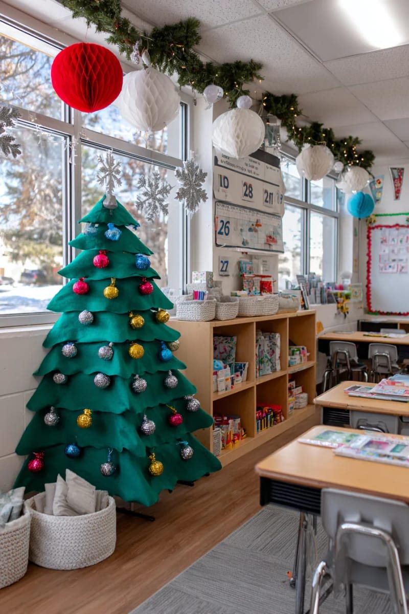 Modern Felt Christmas Tree Modern Felt Christmas Tree — Christmas Classroom Decor