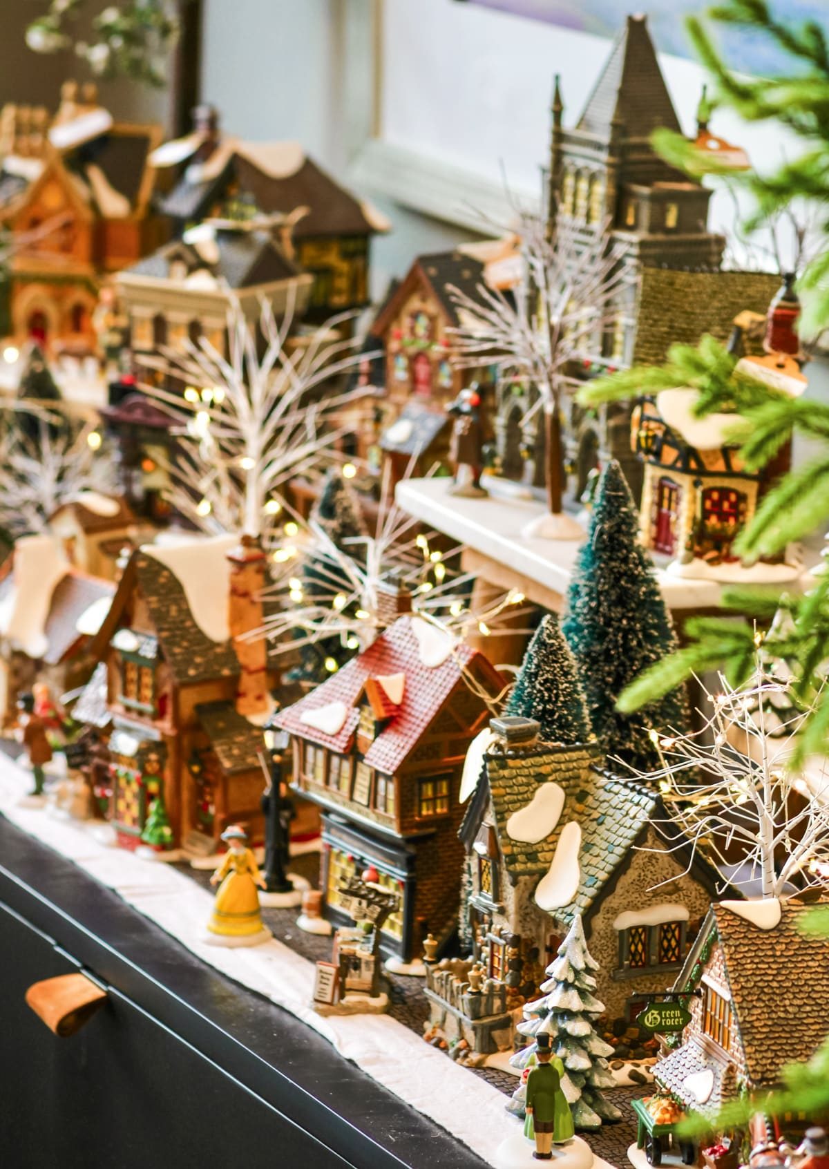 Intricate Traditional Village with Illuminated Details Intricate Traditional Village with Illuminated Details — Christmas Village Display