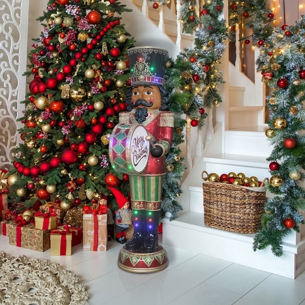 Nutcracker Drummer at the Base of a Grand Staircase Nutcracker Drummer at the Base of a Grand Staircase — Nutcracker Christmas Decor
