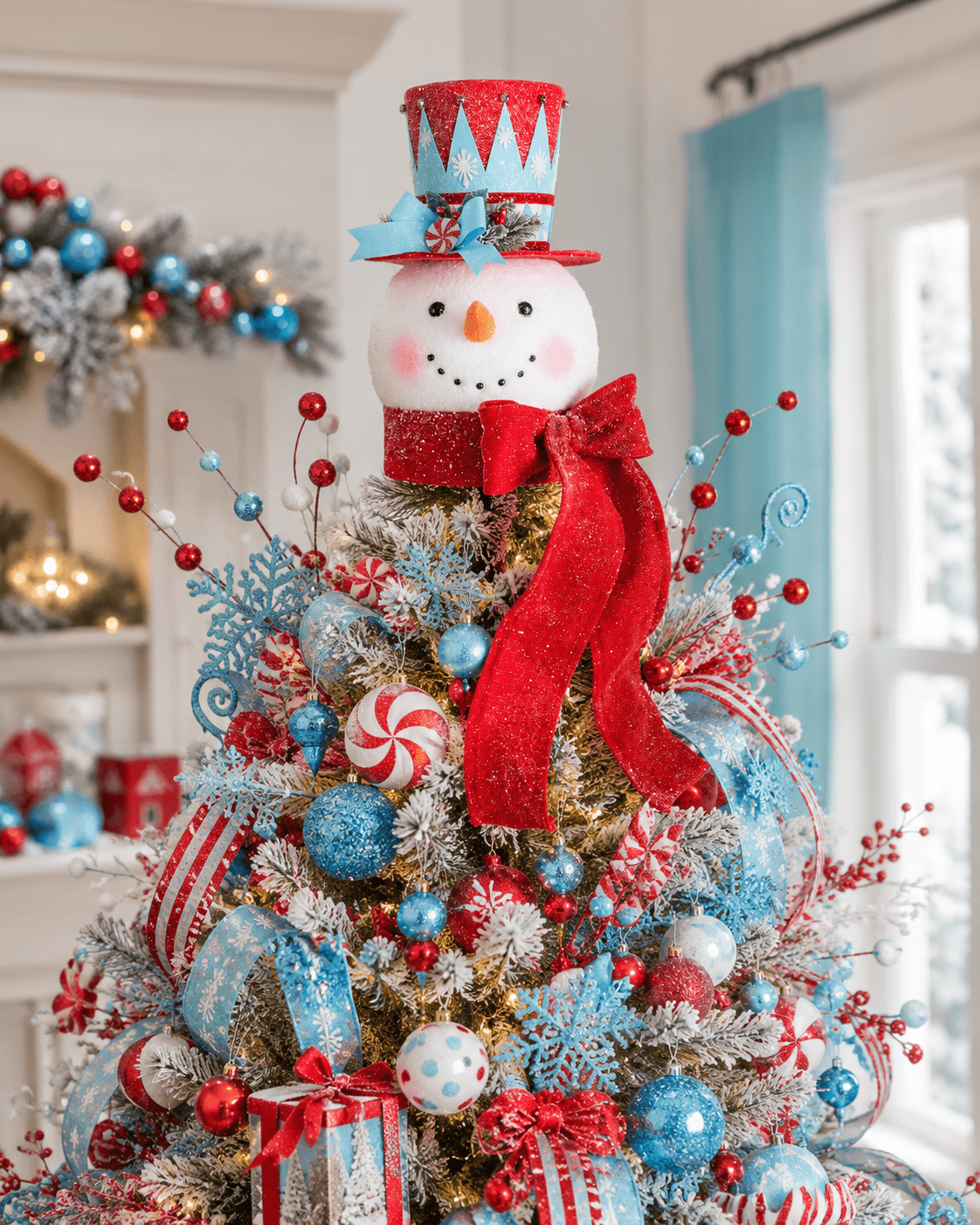 Whimsical Snowman Tree Topper — Whimsical Christmas Decor