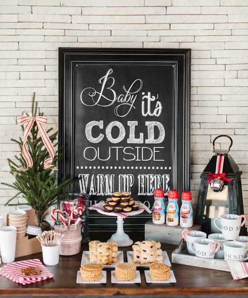Countertop Visual Idea — Christmas Hot Cocoa Bar
