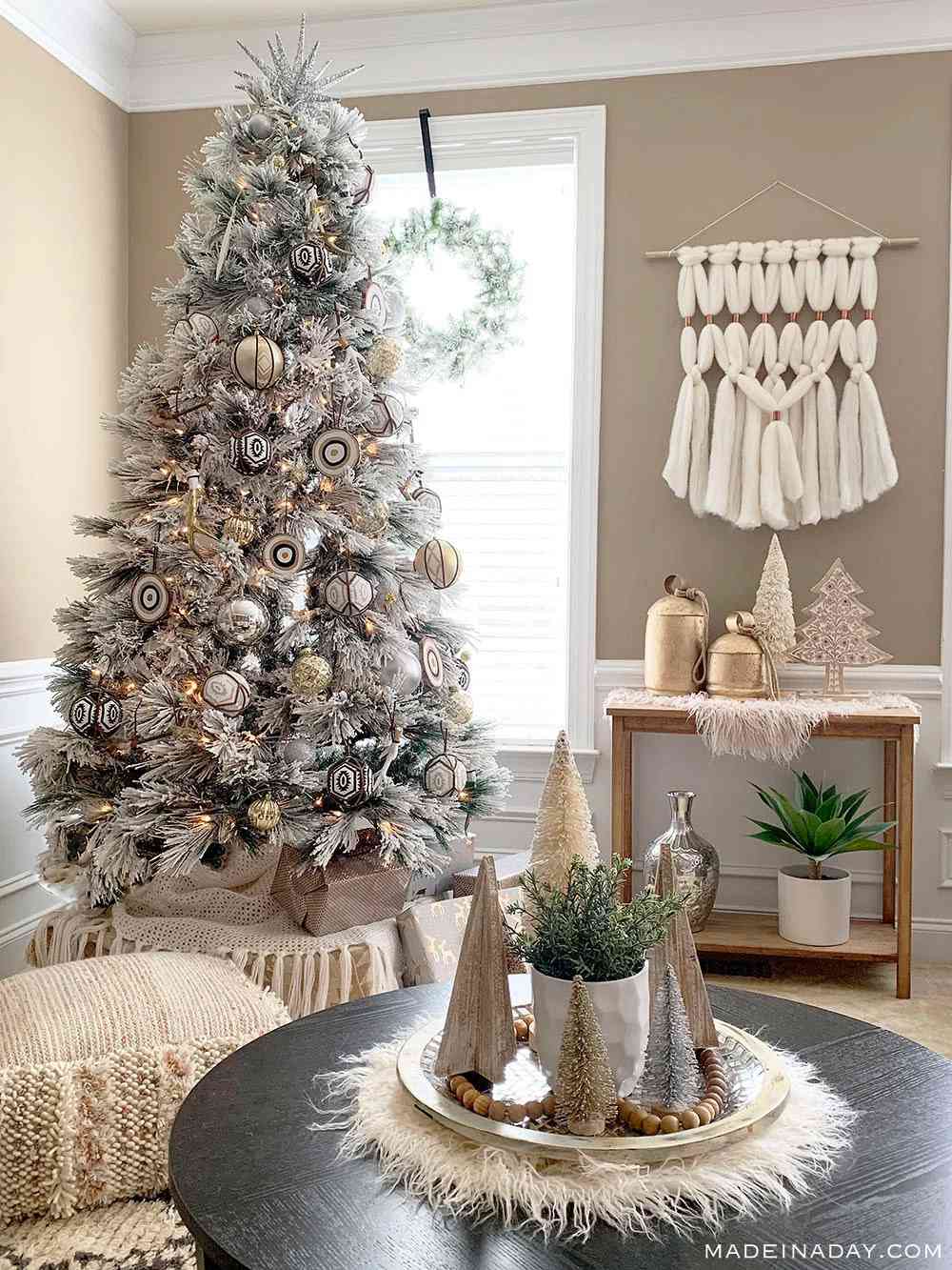 Boho Neutral Christmas Tree with Macrame Accents — Christmas Tree Decorating