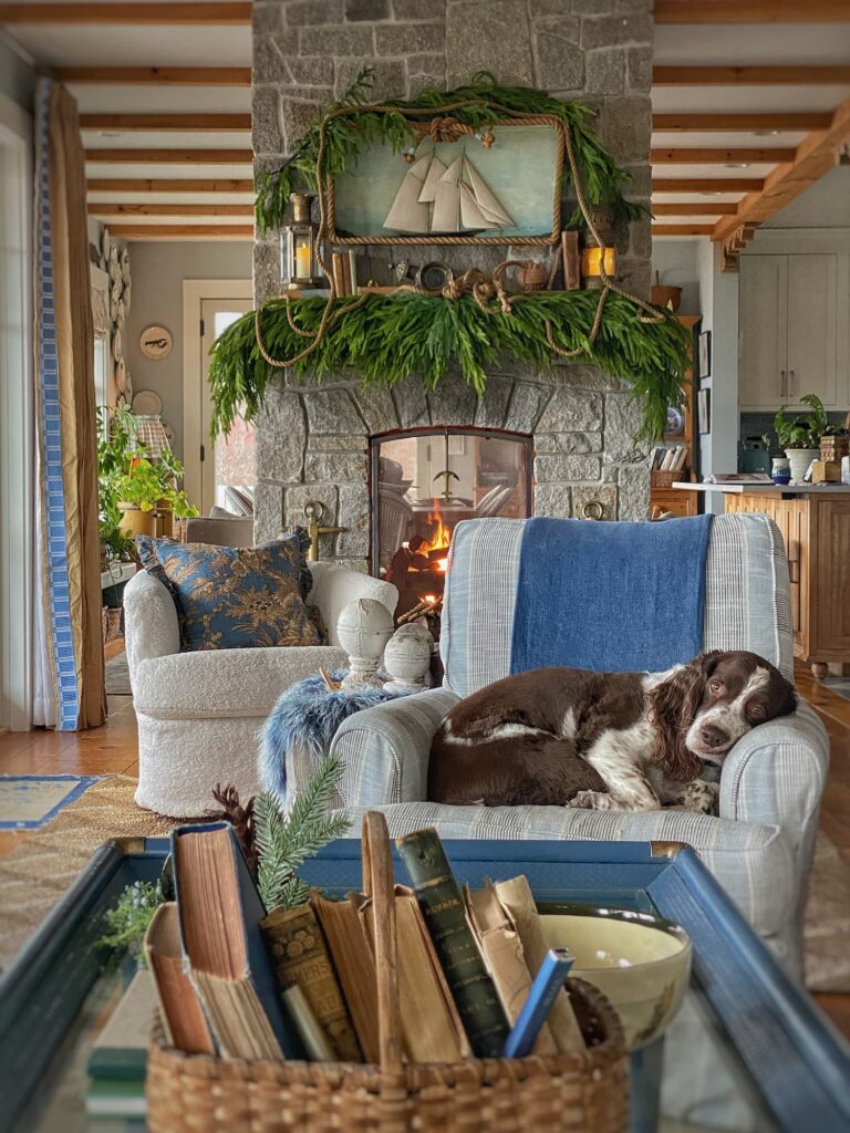 Living Area Vignette Visual Idea Living Area Vignette Visual Idea — Coastal Christmas Decor