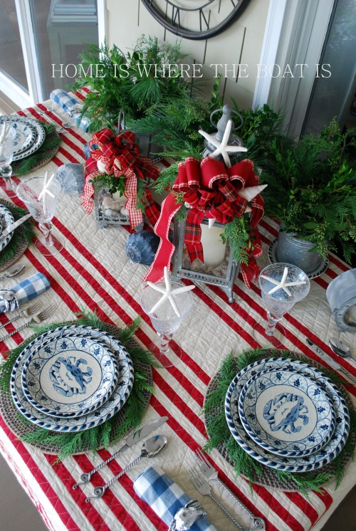 Dining Table Setting Visual Idea Dining Table Setting Visual Idea — Coastal Christmas Decor