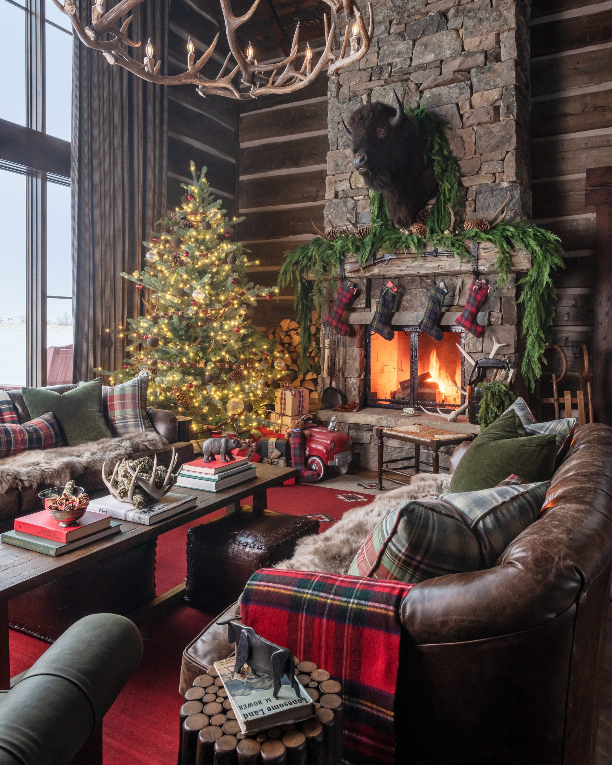 Ralph Lauren Aesthetic Living Room with Plaid Accents Ralph Lauren Aesthetic Living Room with Plaid Accents — Aesthetic Christmas Decor