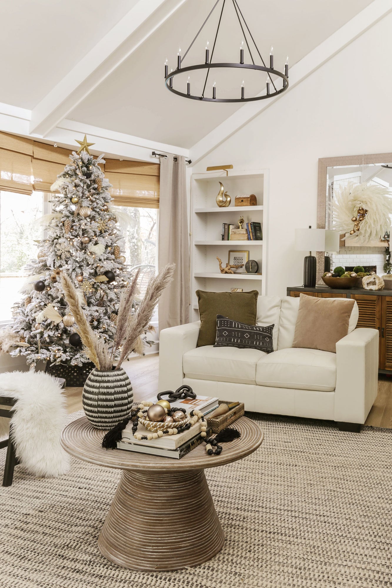 Wide Room Shot Visual Idea — Boho Christmas Decor