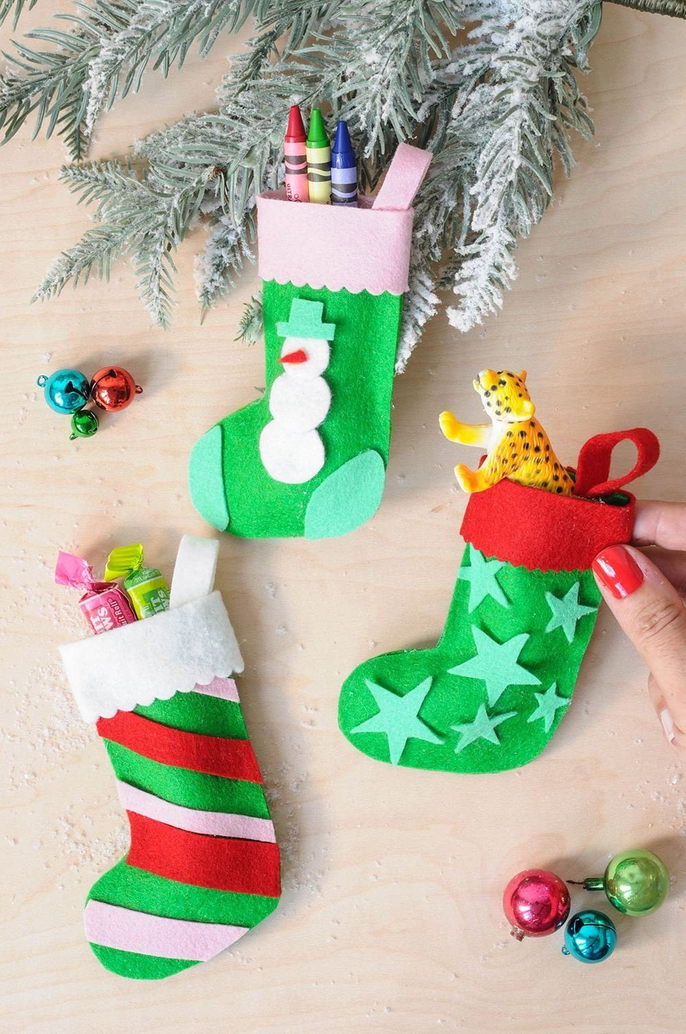Felt Christmas Stockings Filled with Goodies Felt Christmas Stockings Filled with Goodies — Christmas Crafts for Kids