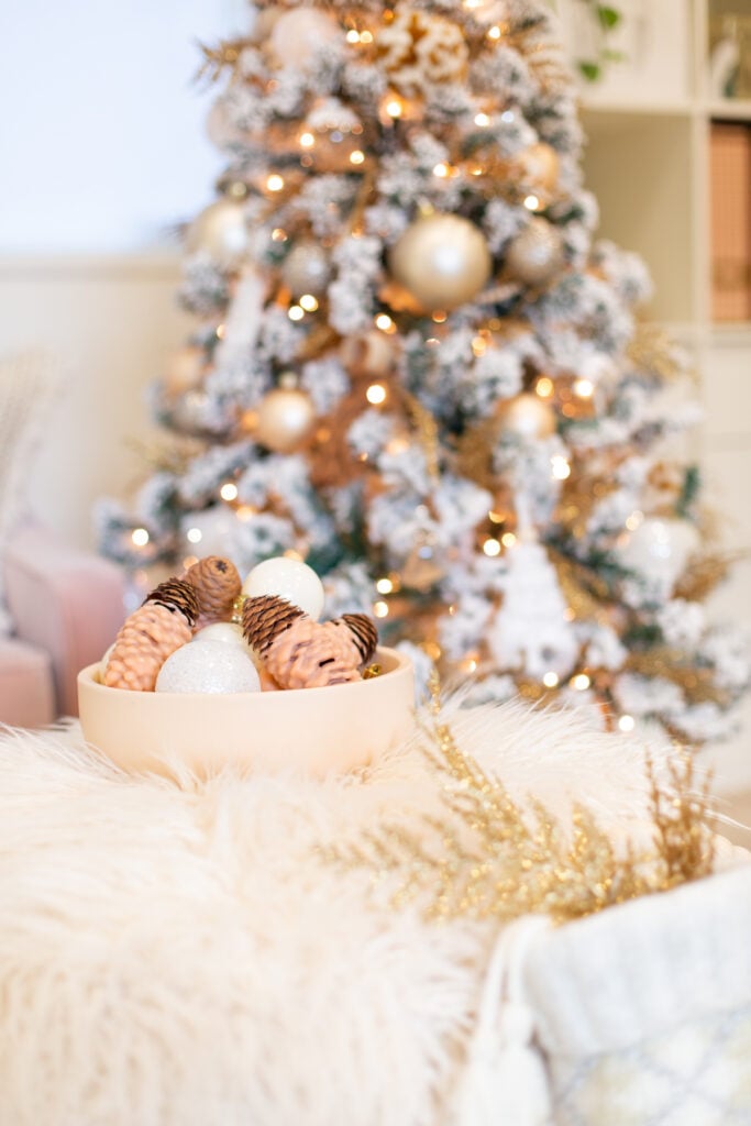 Cream Gold Blush Pink White Visual Idea — Boho Christmas Decor