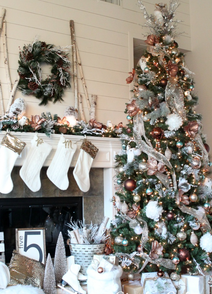 Metallic Accents on Farmhouse Tree Metallic Accents on Farmhouse Tree — Farmhouse Christmas Tree