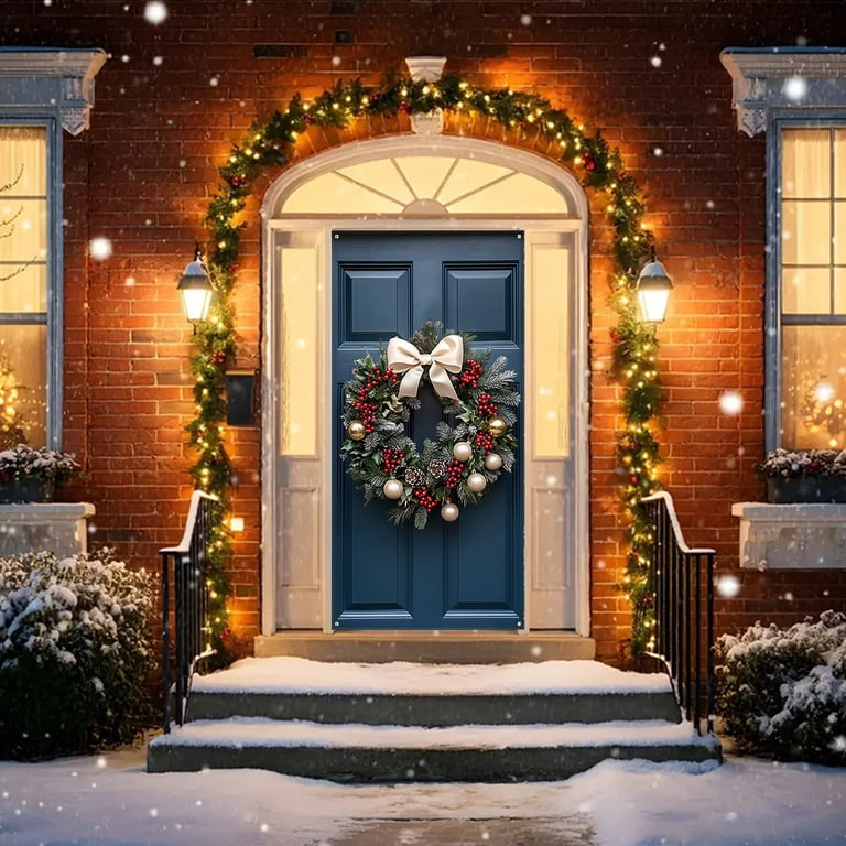Illuminated Garland Archway for Front Door Illuminated Garland Archway for Front Door — Christmas Garland