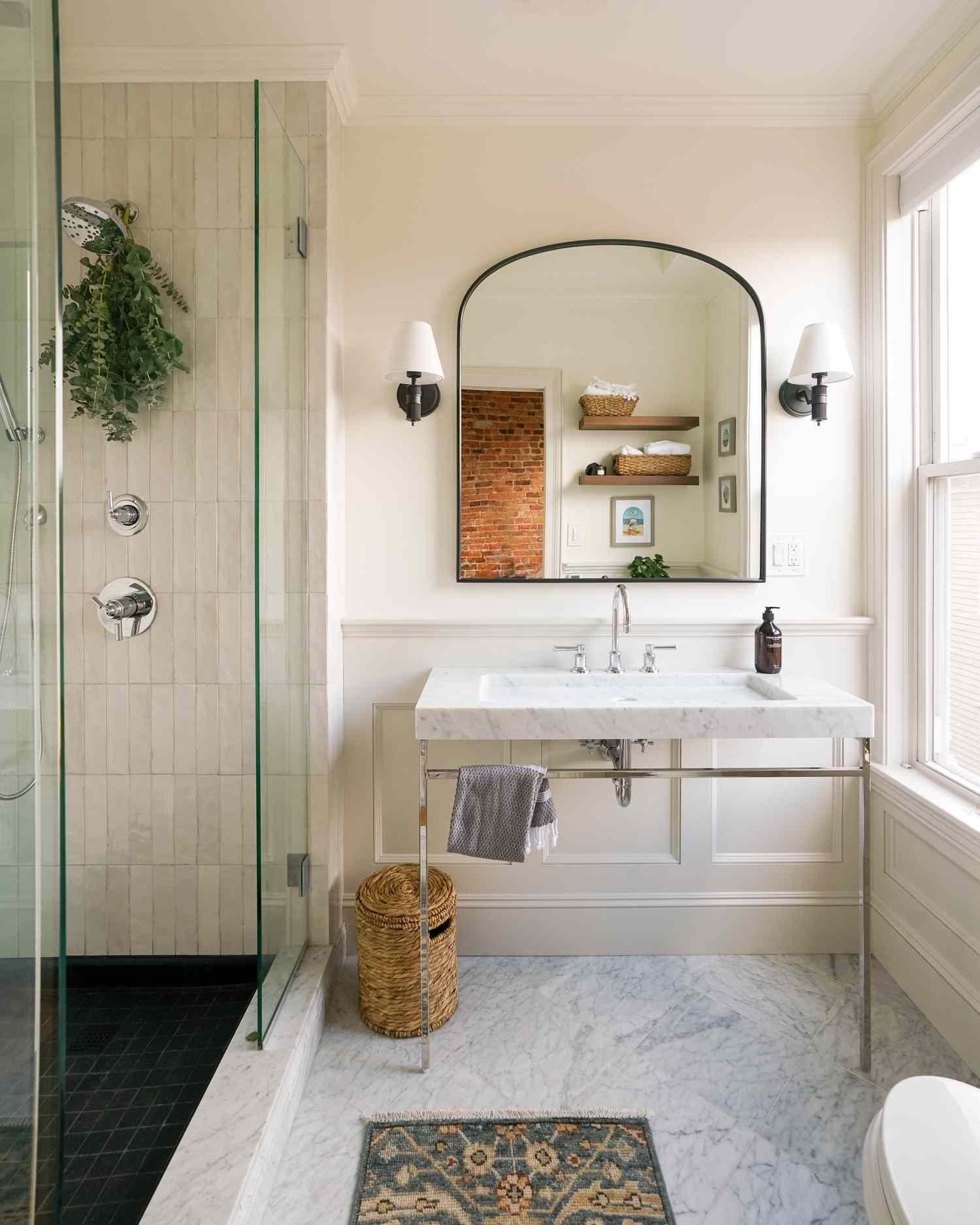 Classic Walk-in Shower with White Subway Tiles — Shower Room Ideas