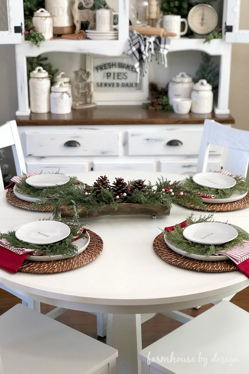Place Settings Arranged Symmetrically Visual Idea — Christmas Table Setting