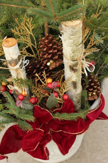 Create a Rustic Outdoor Planter Arrangement — DIY Christmas Decor