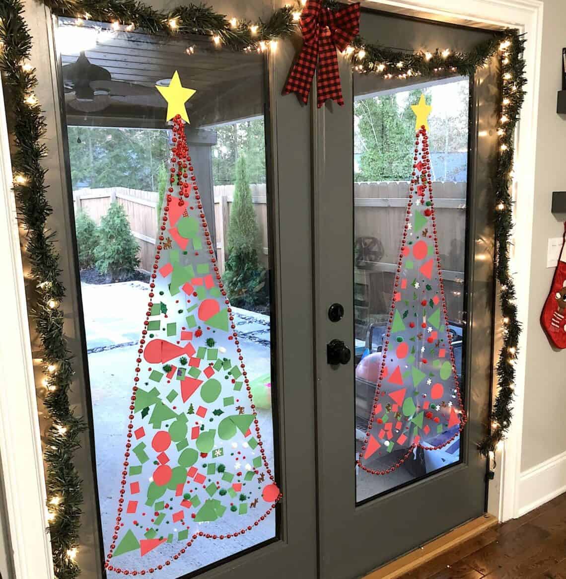Large Paper Christmas Tree Window Crafts Large Paper Christmas Tree Window Crafts — Christmas Crafts for Kids