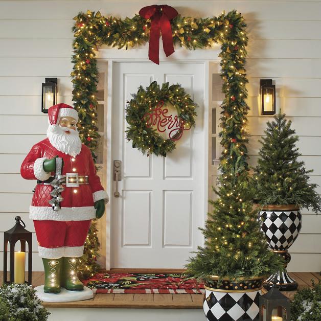 Porch Visual Idea — Christmas Lights in Garland Indoor