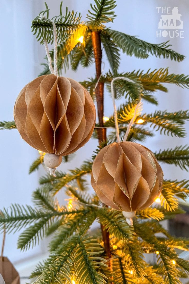 Geometric Honeycomb Paper Ornaments — Christmas Crafts for Adults