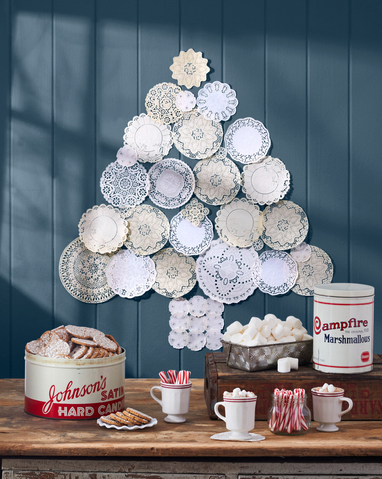 Vintage Doily Christmas Tree Wall Art — Christmas Crafts for Adults