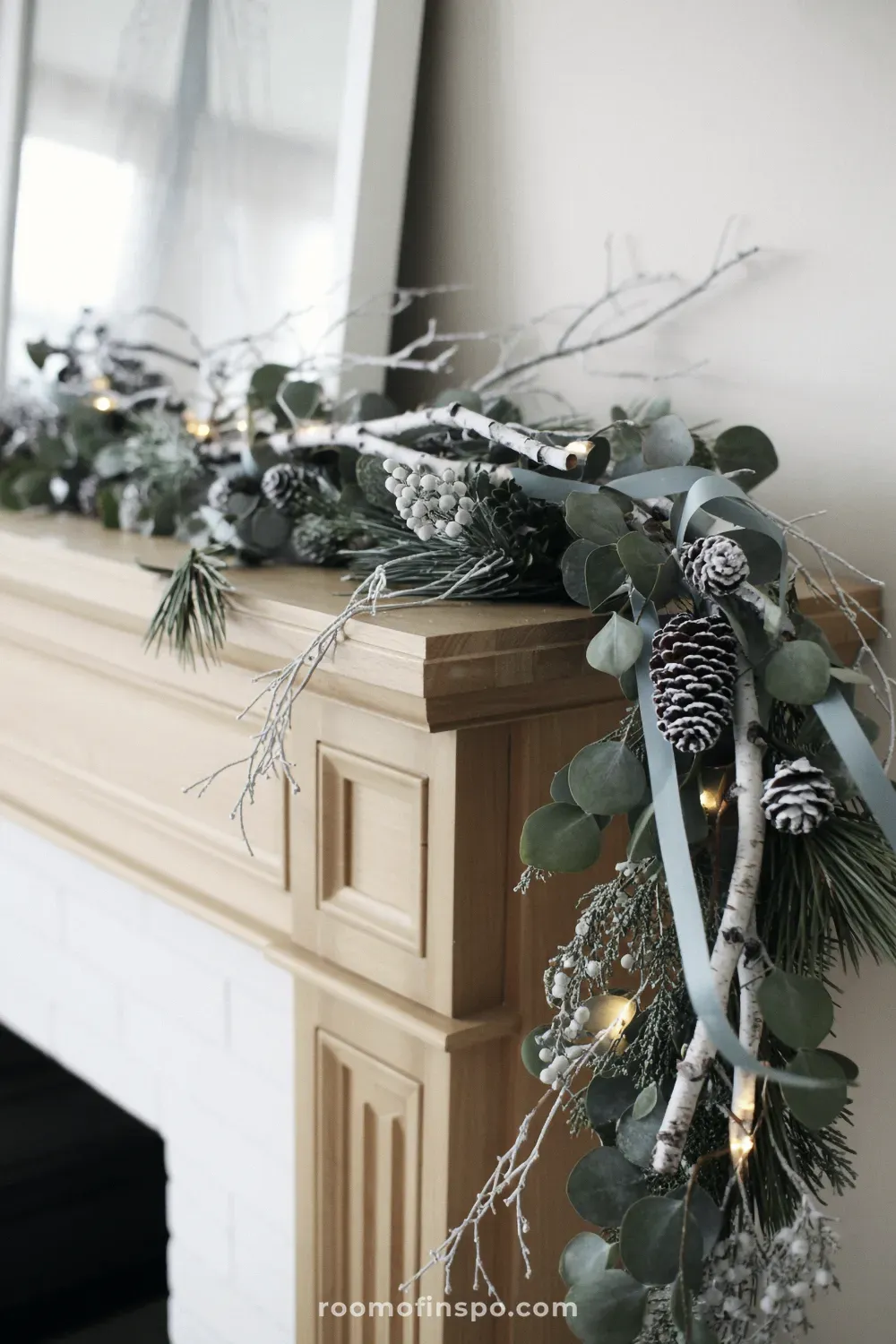 Cozy Neutral Garland for a Natural Winter Aesthetic Cozy Neutral Garland for a Natural Winter Aesthetic — Winter Mantel Decor