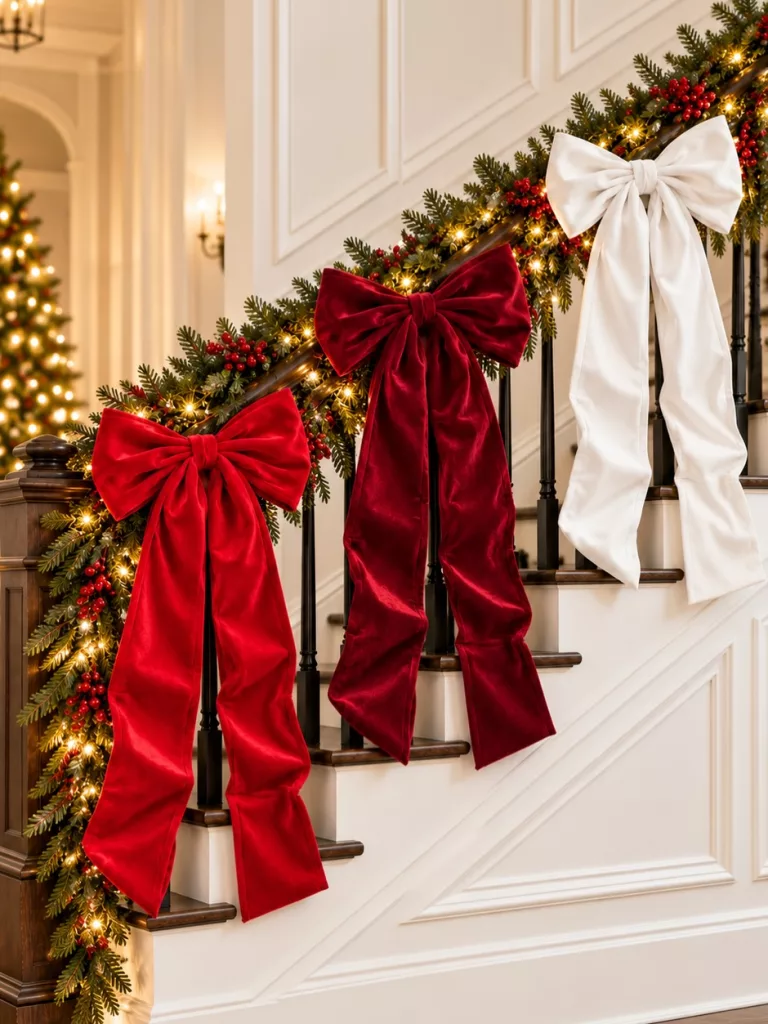 28 Christmas Bow Decorating Ideas for an Elegant and Festive Home