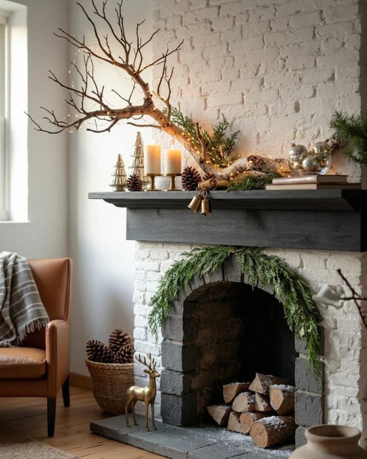 26 Beautiful Christmas Mantel Decorating Ideas for a Cozy Holiday Home