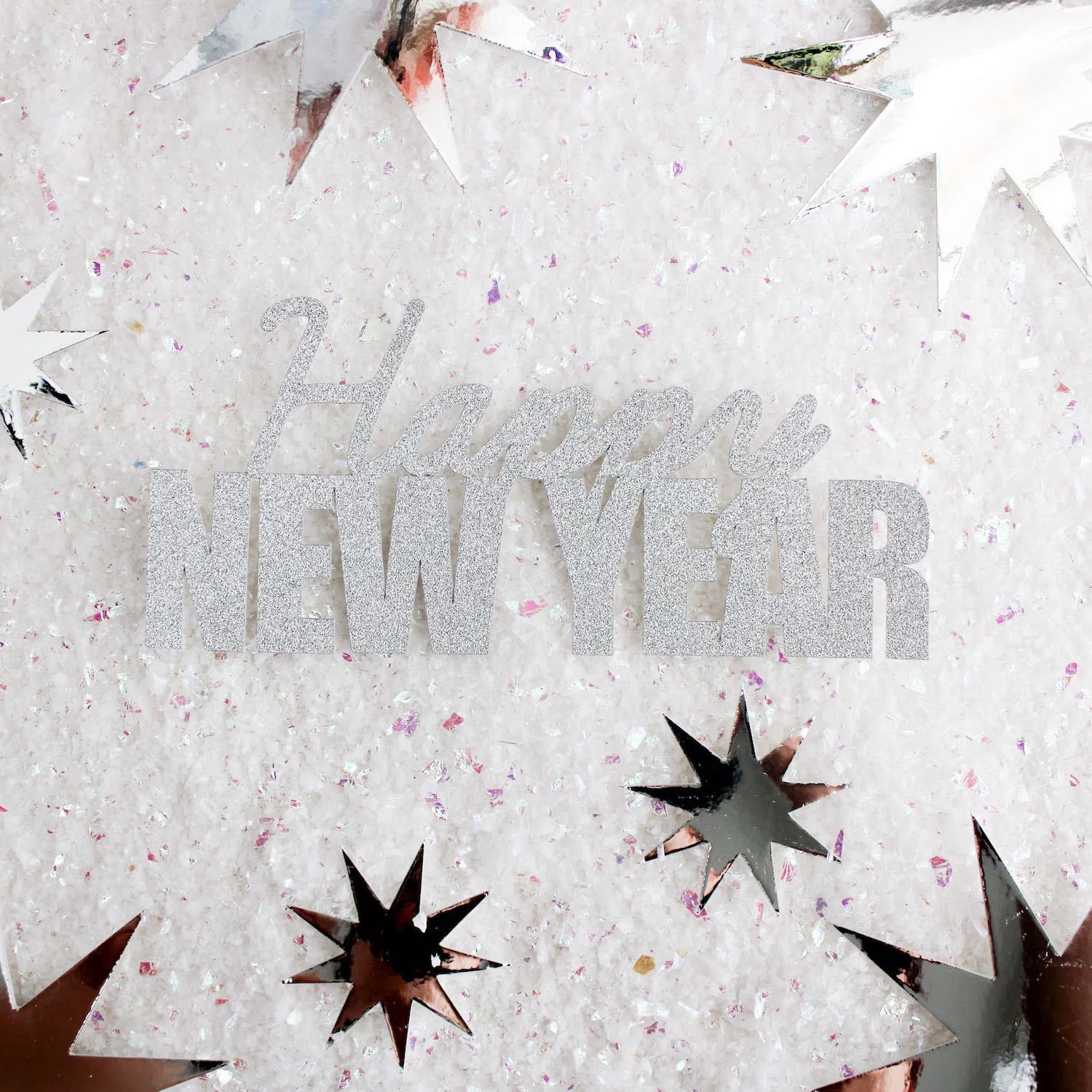 Sparkling 'Happy New Year' Glitter Text — New Years Eve Backdrop