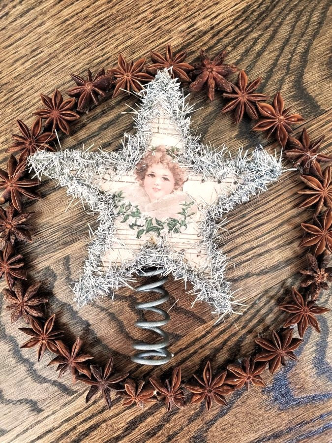 Vintage Star Anise Christmas Tree Topper — Christmas Crafts for Adults