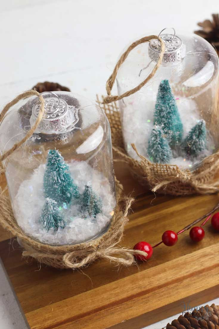 Miniature Snow Globe Ornaments — Christmas Crafts for Adults